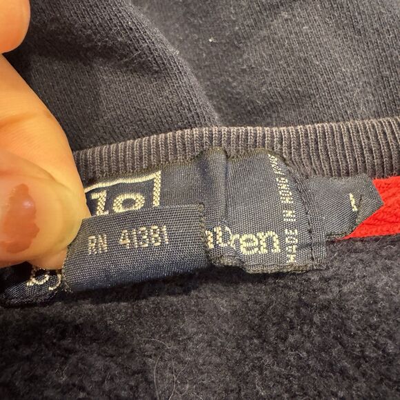 Polo Ralph Lauren Sweatshirt Mens Large Blue Crewneck Pony Fleece 90s Vintage - Picture 5 of 6